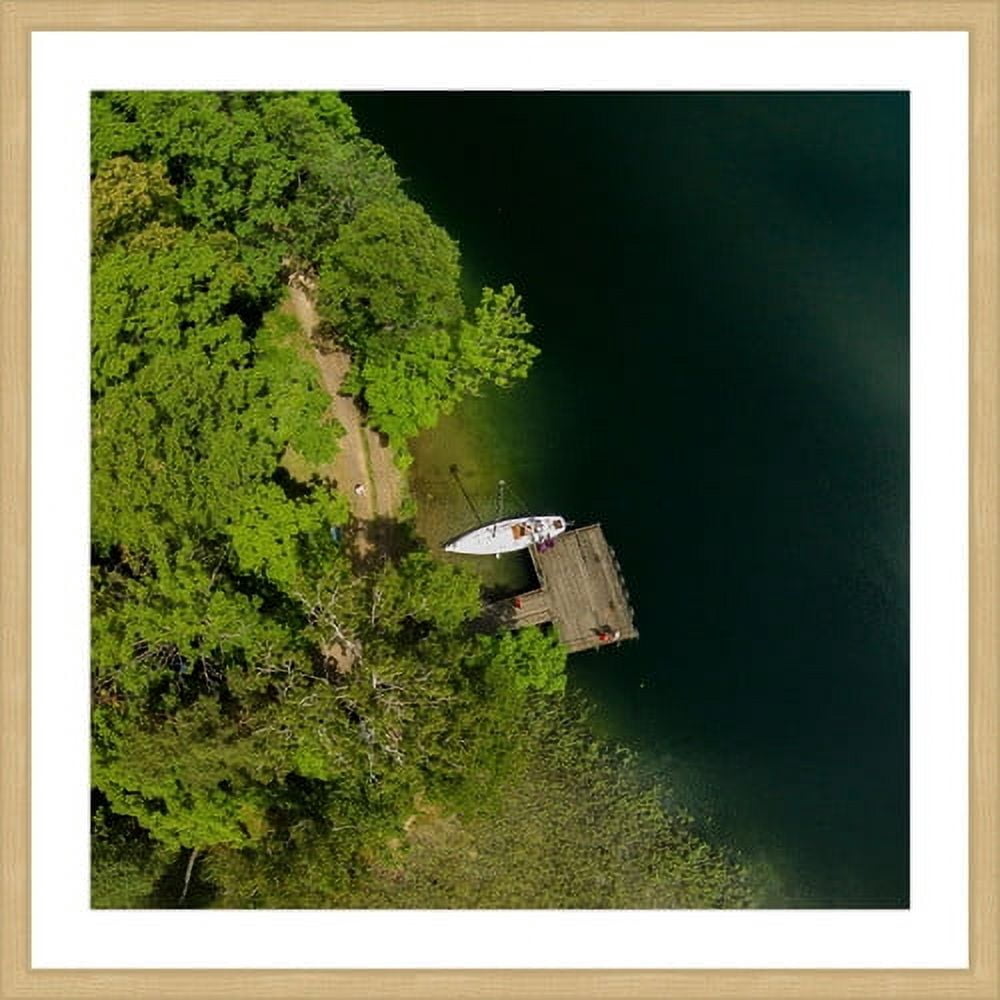 Marmont Hill "Boat Dock" by Karolis Janulis Framed Painting Print