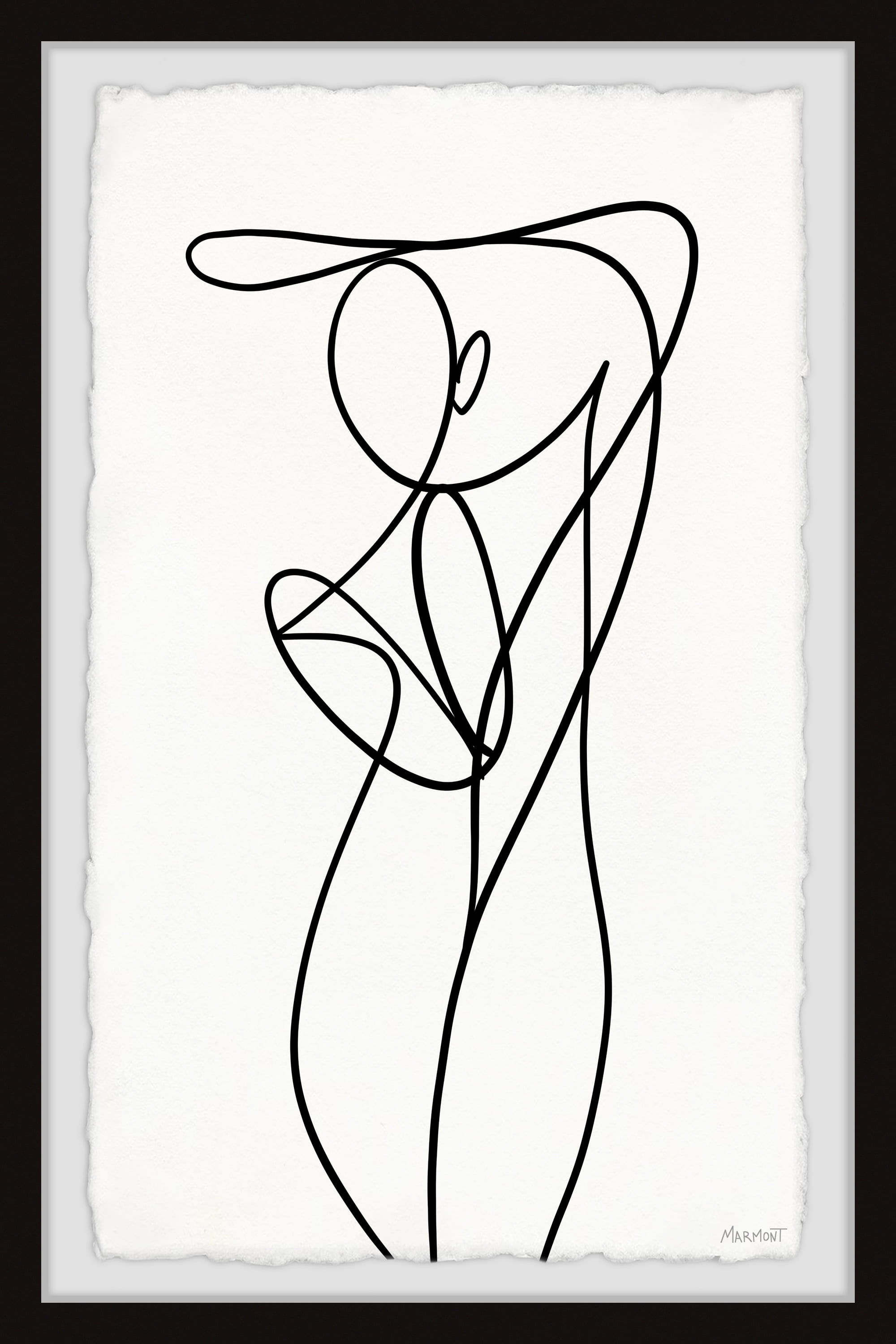 Marmont Hill Body Outline Framed Wall Art, 24" x 36"