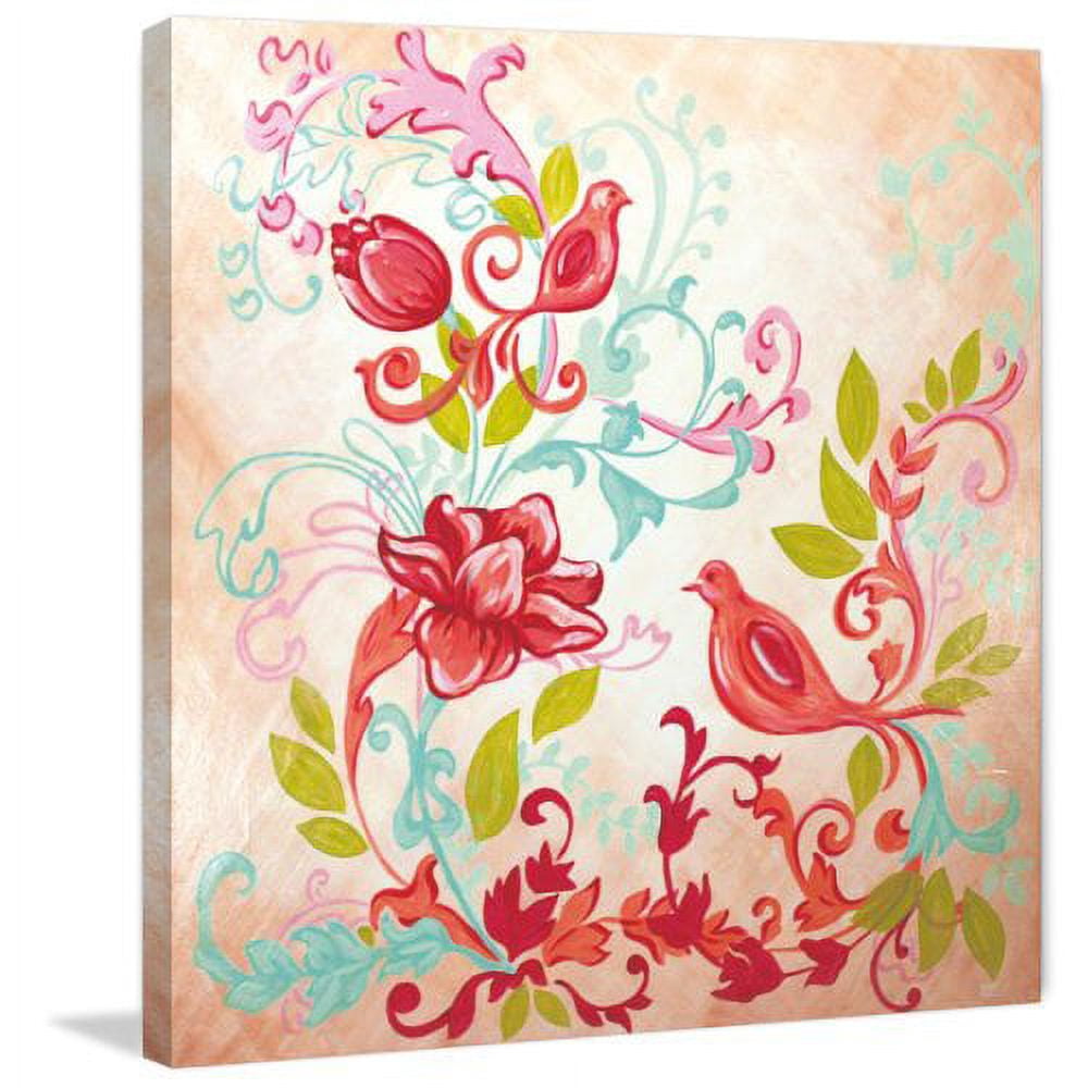 Marmont Hill "Boho Bird" by Reesa Qualia Painting Print on Wrapped Canvas