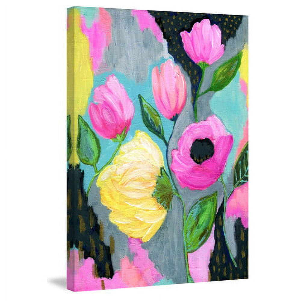 Marmont Hill "Bold Flowers" by Jill Lambert Painting Print on Wrapped Canvas
