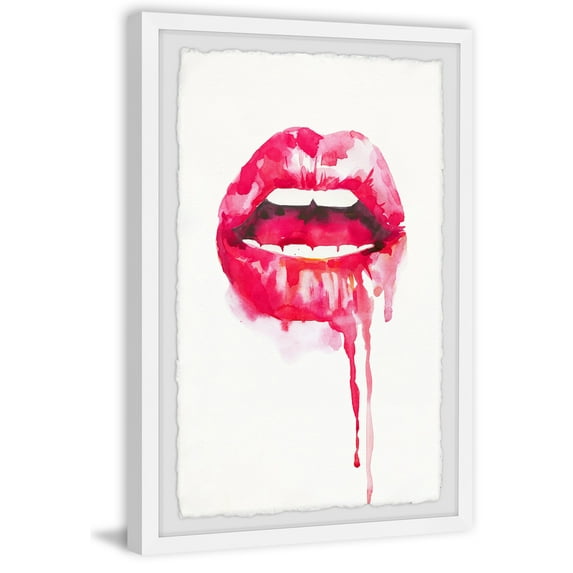 Marmont Hill "Bold Lips" Framed Painting Print