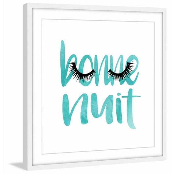 Marmont Hill "Bonne Nuit Teal" by Amanda Greenwood Framed Painting Print