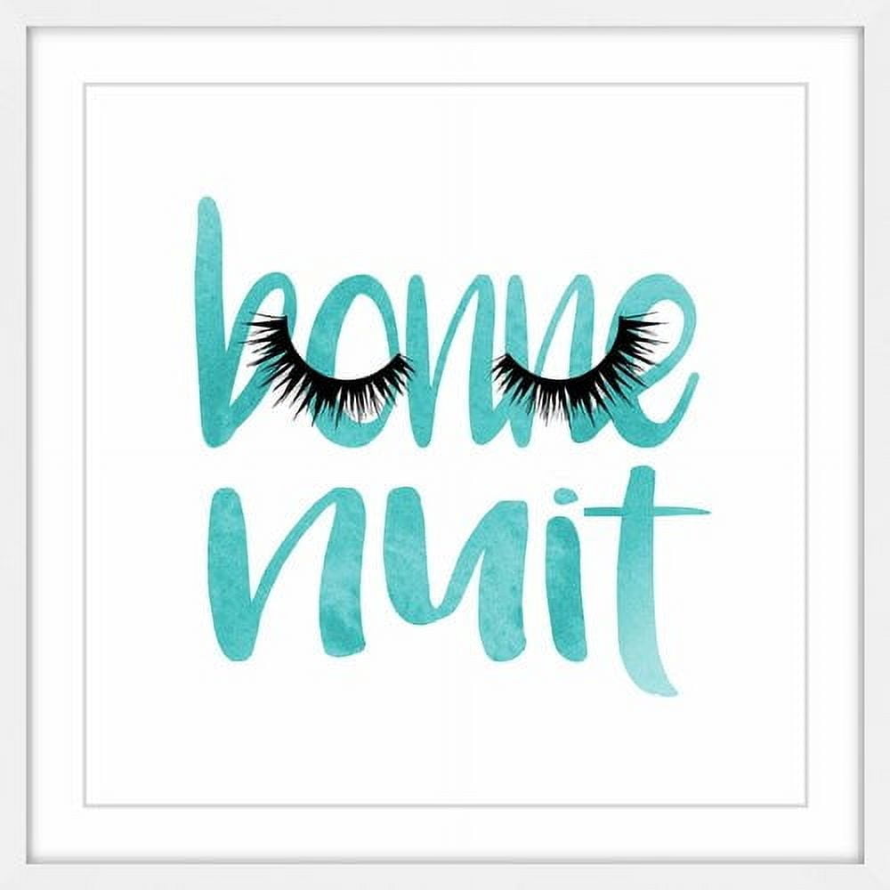 Marmont Hill "Bonne Nuit Teal" by Amanda Greenwood Framed Painting Print