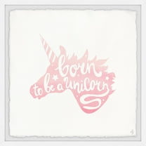 Marmont Hill Born To Be A Unicorn Ii Framed Wall Art, 12.00" x 1.50"