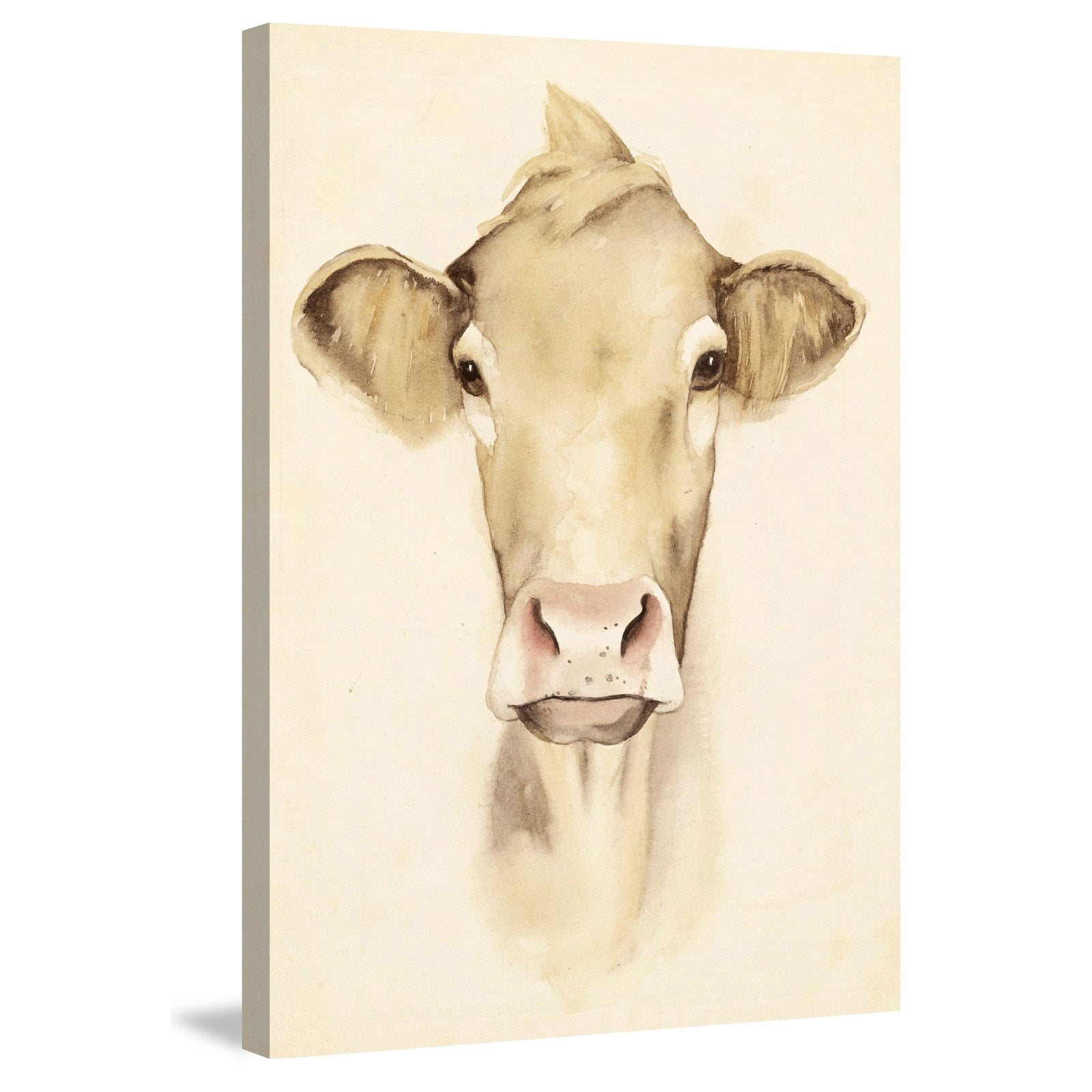 Marmont Hill "Bovine Stare I" Painting Print on Wrapped Canvas