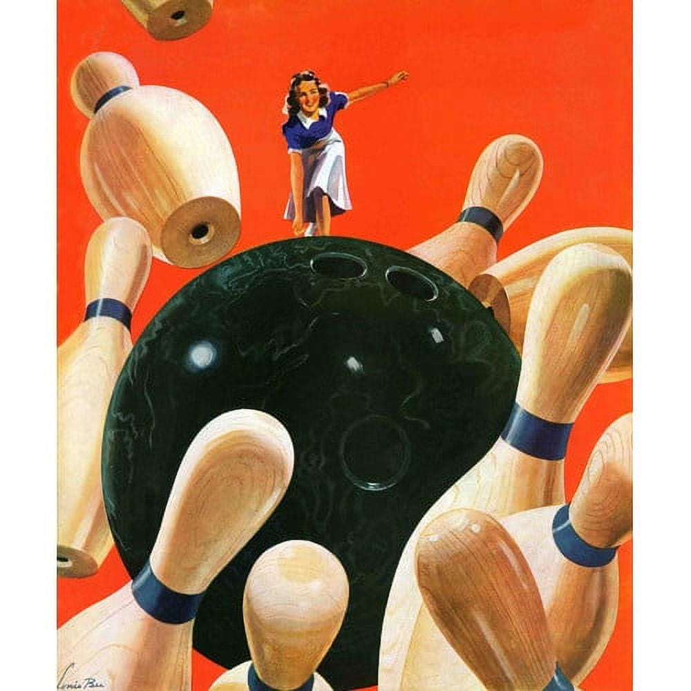 Marmont Hill Bowling Strike by Lonie Bee Painting Print on Canvas