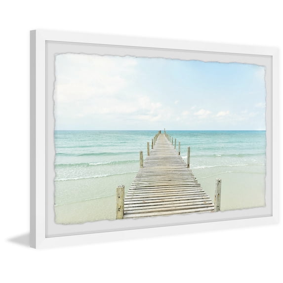 Marmont Hill Bright Ocean's View Framed Wall Art, 8" x 12"