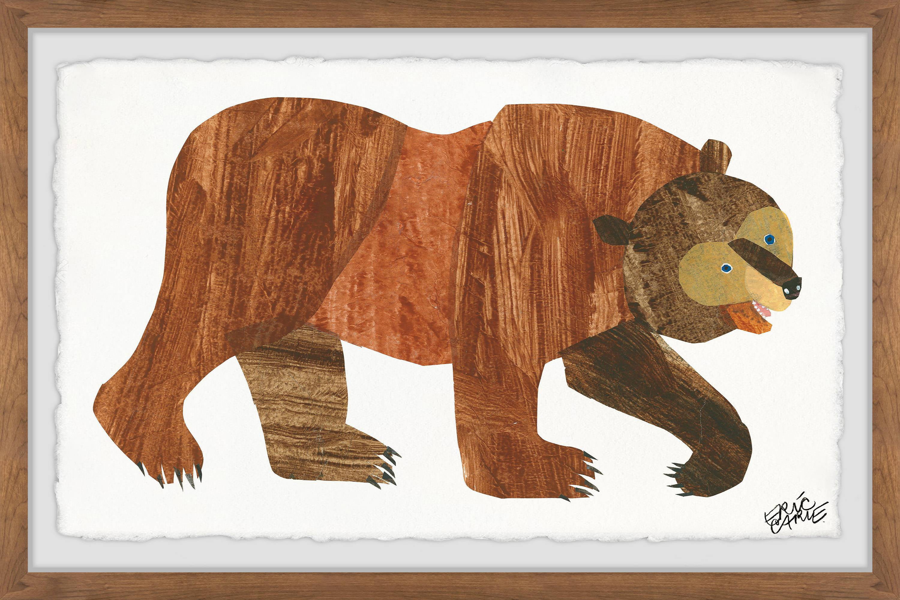 Marmont Hill Brown Bear By Eric Carle Framed Wall Art, 12.00" x 1.50"
