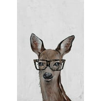 Marmont Hill Brown Hippie Deer III Canvas Wall Art