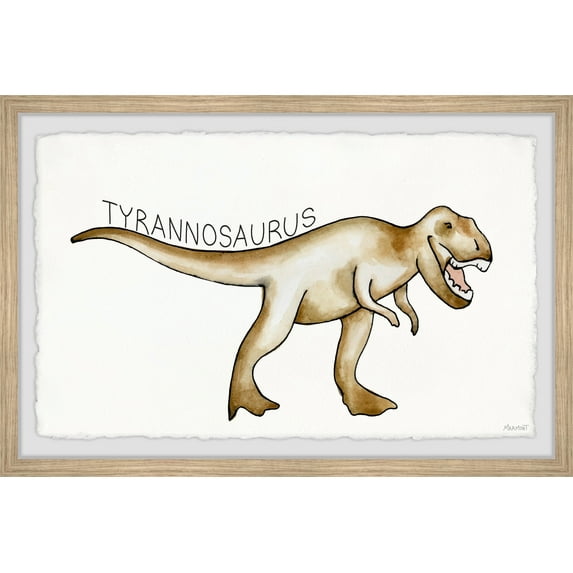 Marmont Hill Brown Tyrannosaurus Framed Wall Art