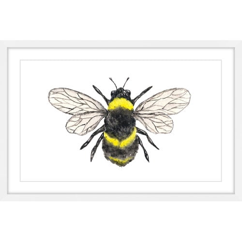 Marmont Hill "Bumble Bee" by Thimble Sparrow Framed Painting Print