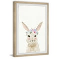 thumbnail image 1 of Marmont Hill Bunny Flower Crown Framed Painting Print, 1 of 5