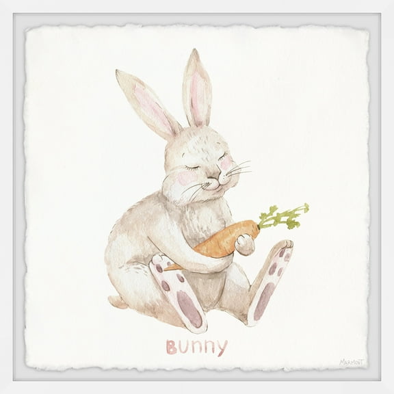 Marmont Hill Bunny Loves Carrots Framed Painting Print