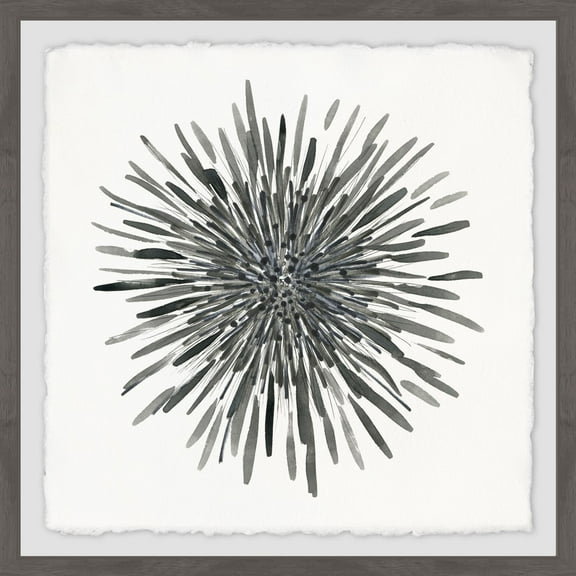 Marmont Hill Burst of Grey Framed Wall Art, 12" x 12"