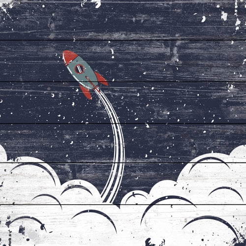 Marmont Hill ''Bursting Through Clouds'' Graphic Art on Wood