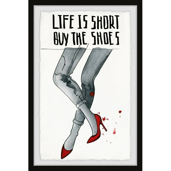 Marmont Hill Buy the Red Shoes Framed Wall Art