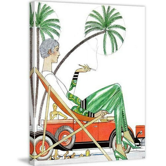 Marmont Hill "By the Pool" by Saturday Evening Post Painting Print on Canvas