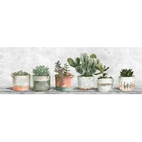 Marmont Hill Cacti Tribe Canvas Wall Art, 5" x 15"