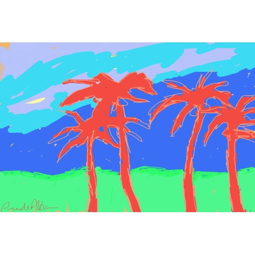 Marmont Hill "California Palms" by Arthur Pina Painting Print on Wrapped Canvas