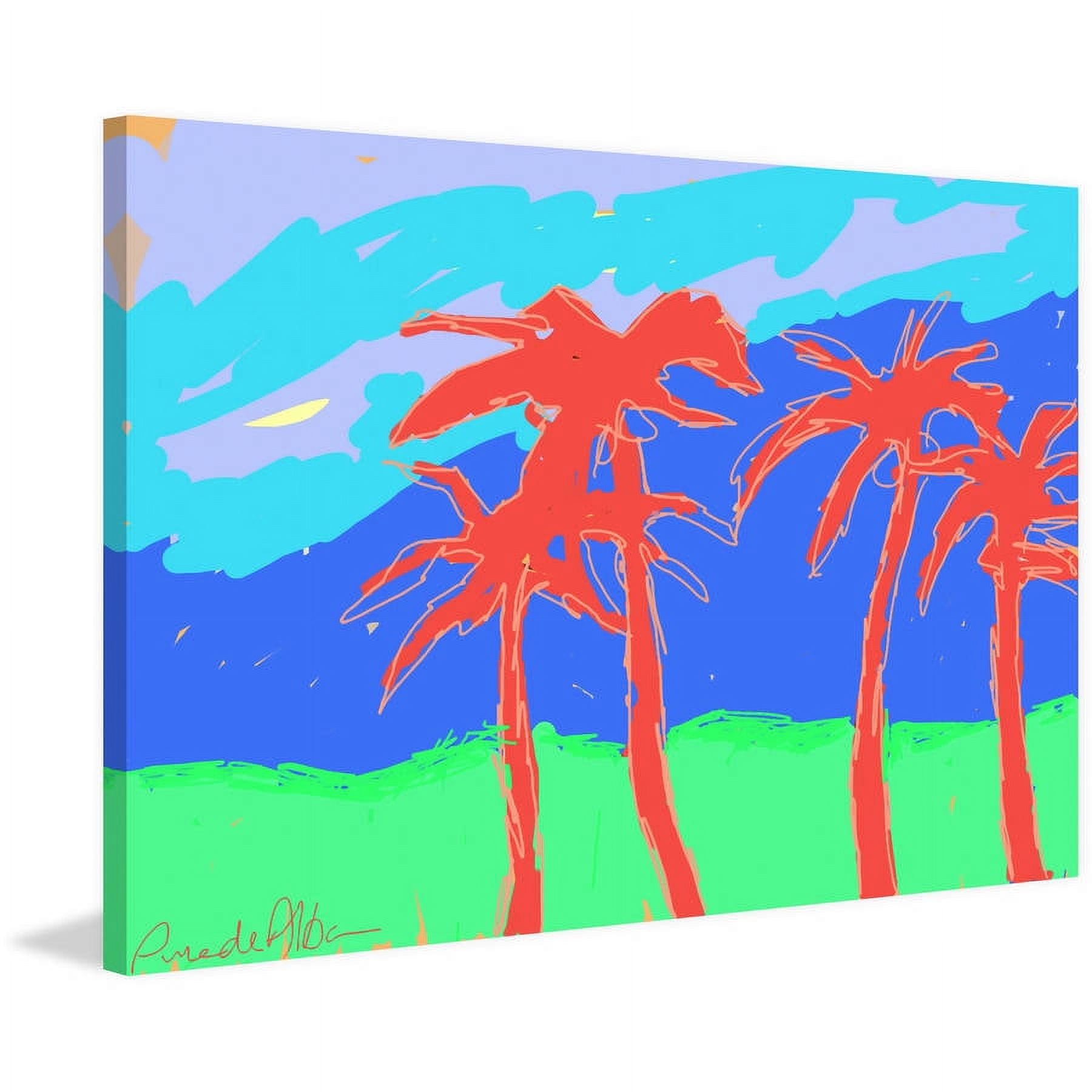 Marmont Hill "California Palms" by Arthur Pina Painting Print on Wrapped Canvas