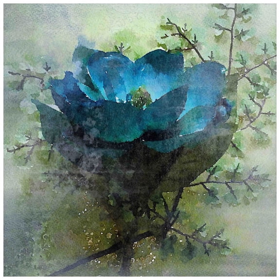 "Calm Blues" Painting Print on Wrapped Canvas