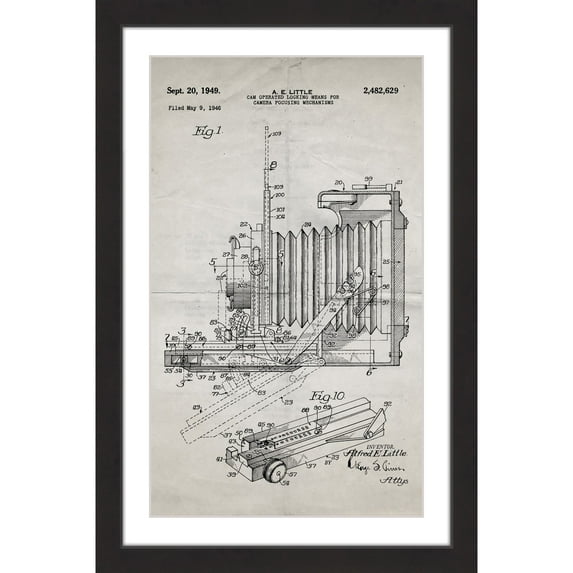 Marmont Hill "Camera 1949 Old Paper" by Steve King Framed Painting Art Print