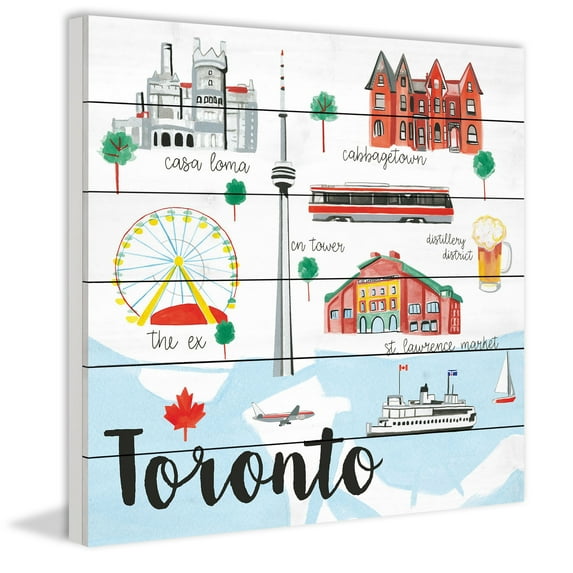 Marmont Hill "Canada Life" by Molly Rosner Painting Print on White Wood