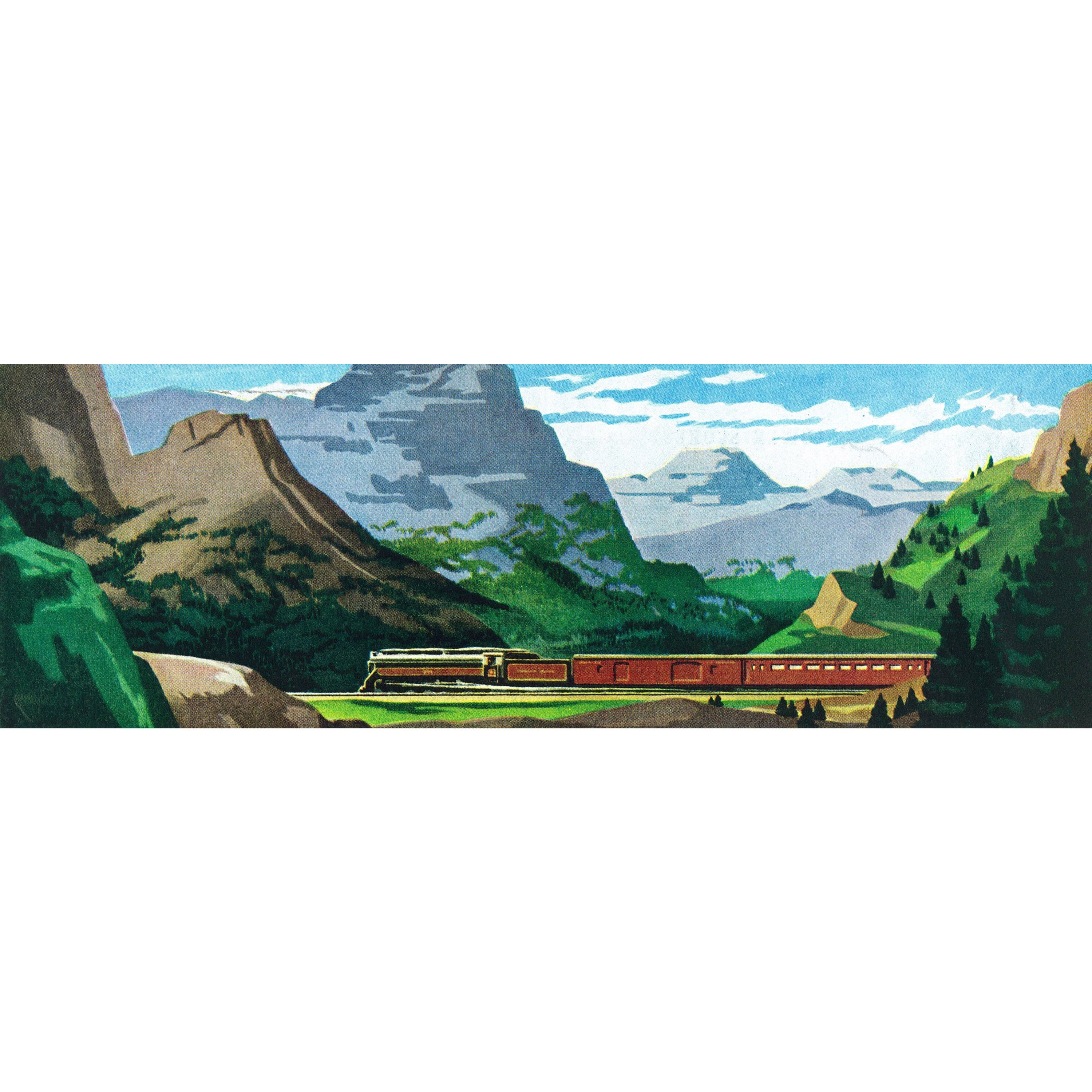 Marmont Hill - "Canadian Rockies" Painting Print on Wrapped Canvas