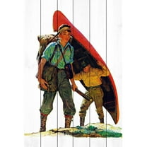 Marmont Hill "Canoe Portage" Painting Print on White Wood