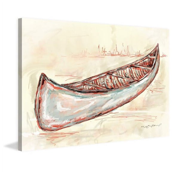 Marmont Hill "Canot 2e Travail" by Marie-Eve Pharand Painting Print on Wrapped Canvas