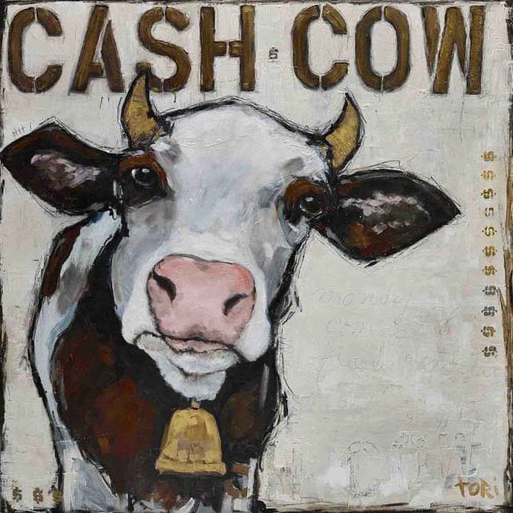 Marmont Hill "Cash Cow" by Tori Campisi Painting Print on Canvas