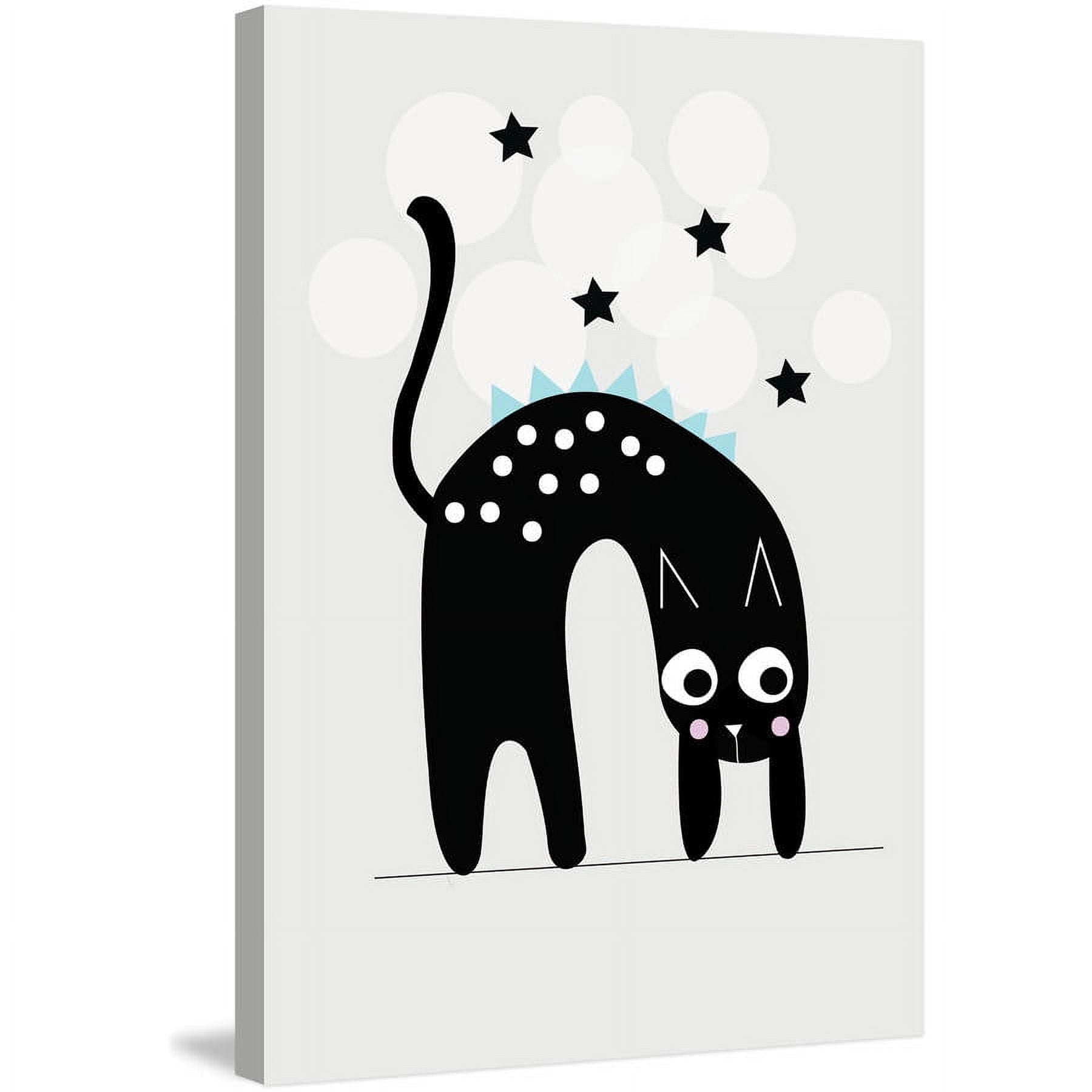 Marmont Hill "Cat Arch" by Katarina Snygg Painting Print on Wrapped Canvas