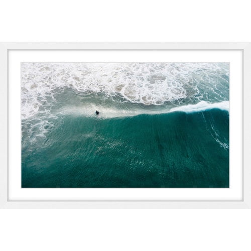 Marmont Hill "Catch That Wave" by Karolis Janulis Framed Painting Print