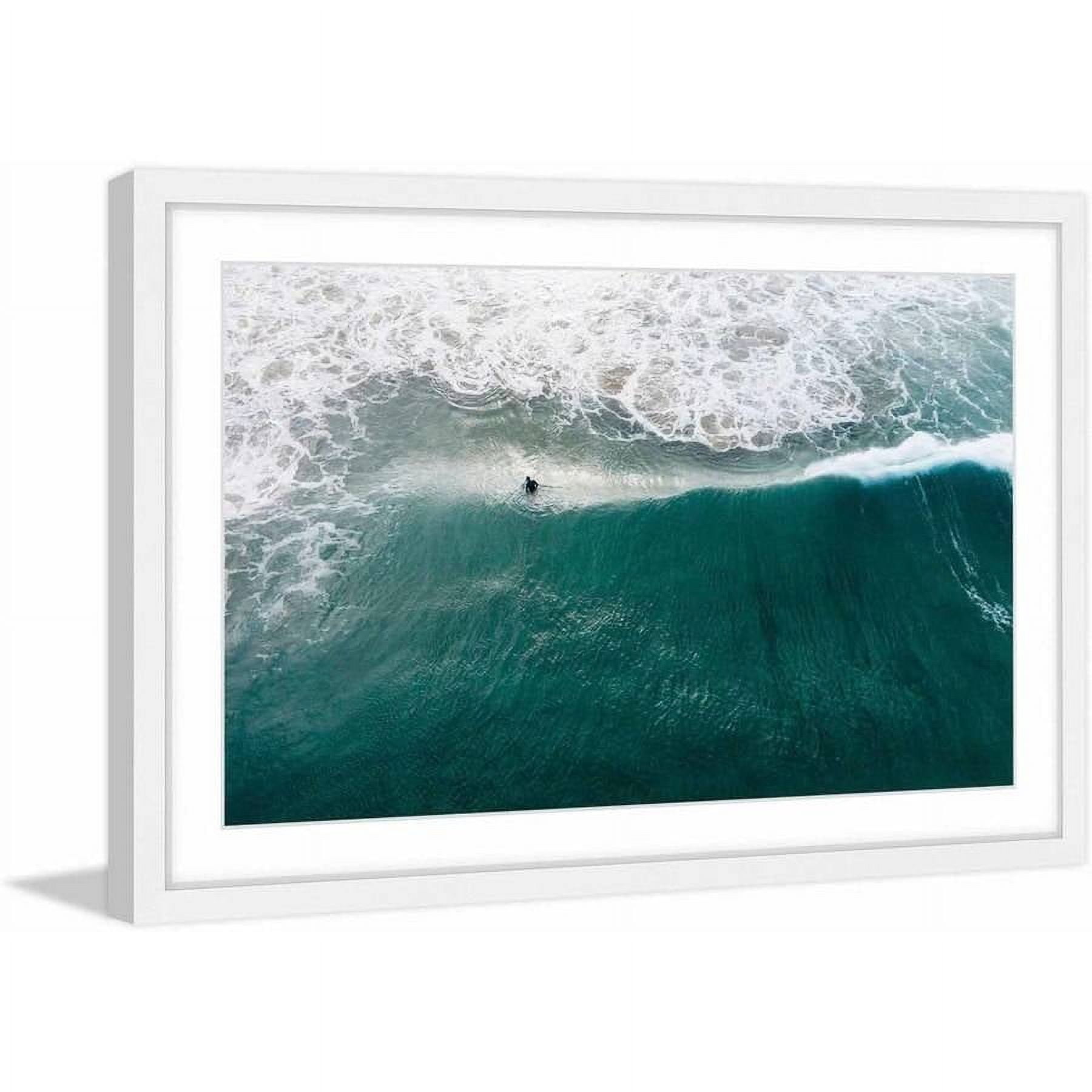 Marmont Hill "Catch That Wave" by Karolis Janulis Framed Painting Print