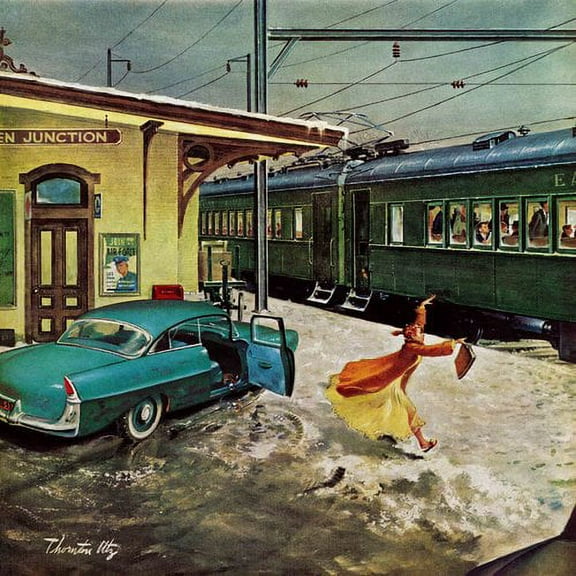 Marmont Hill "Catching the Train" Painting Print on Canvas