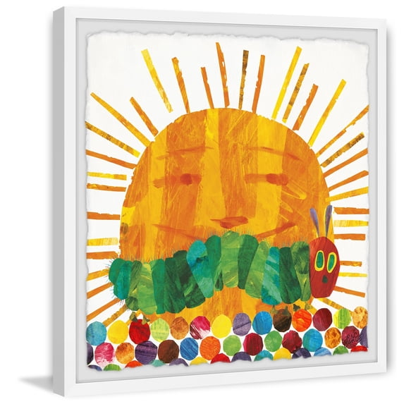 Marmont Hill Caterpillar Summer by Eric Carle Framed Wall Art, 24" x 24"