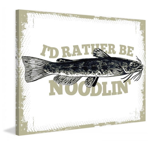 Marmont Hill Catfish Noodlin by Saturday Evening Post Painting Print on Canvas
