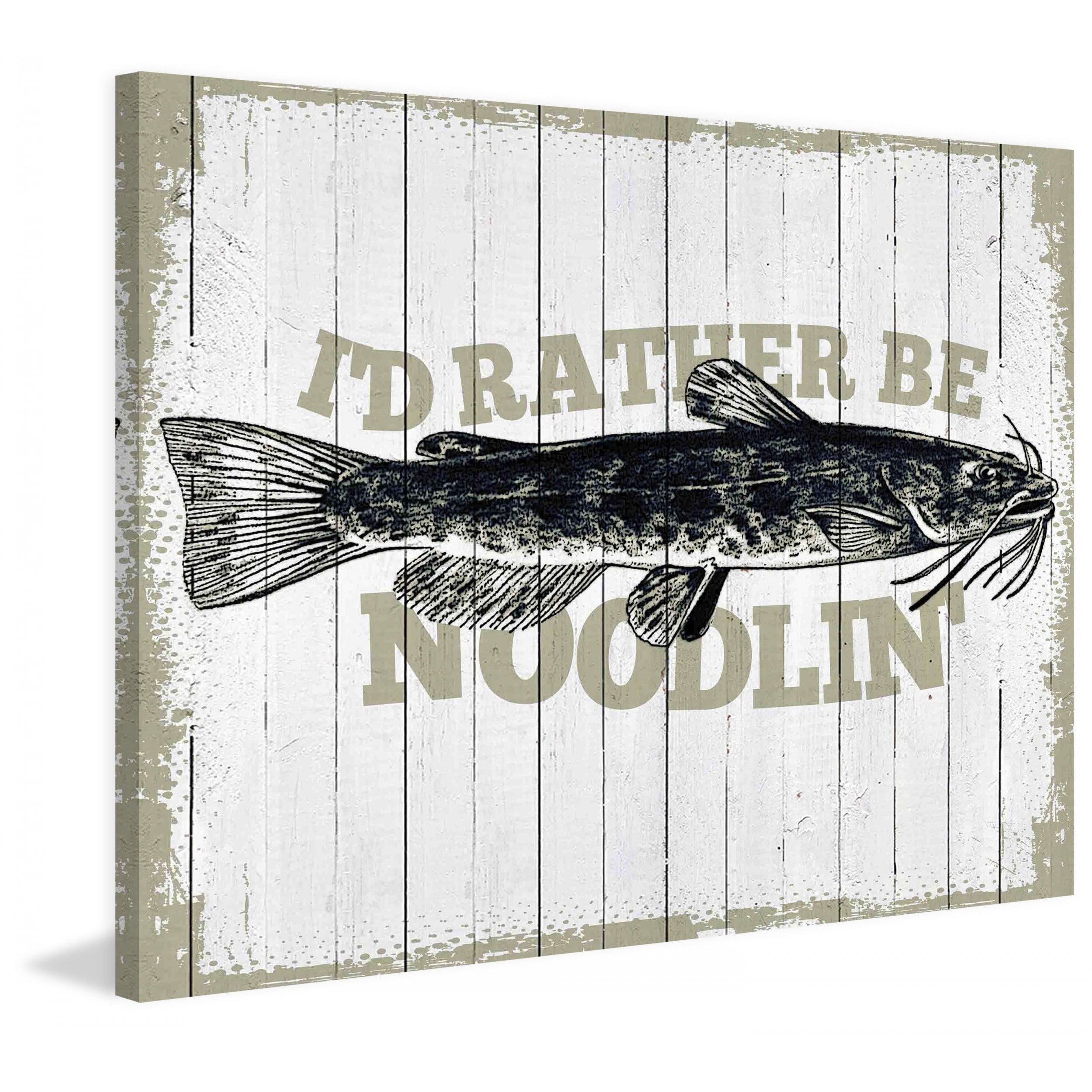 Marmont Hill Catfish Noodlin by Saturday Evening Post Painting Print on Canvas