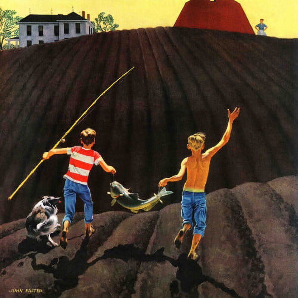" Catfish " by John Falter Painting Print