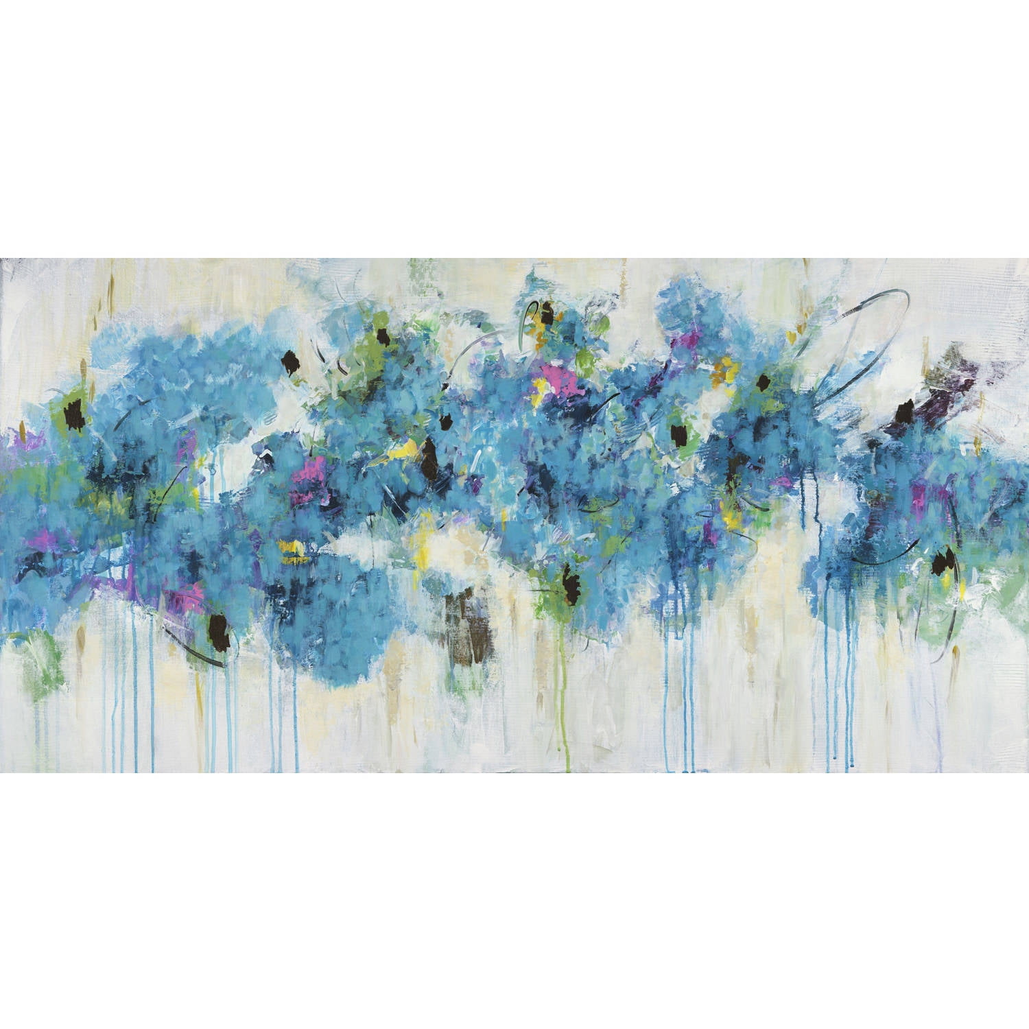 Marmont Hill - "Center Piece I-3" by Julie Joy Painting Print on Wrapped Canvas