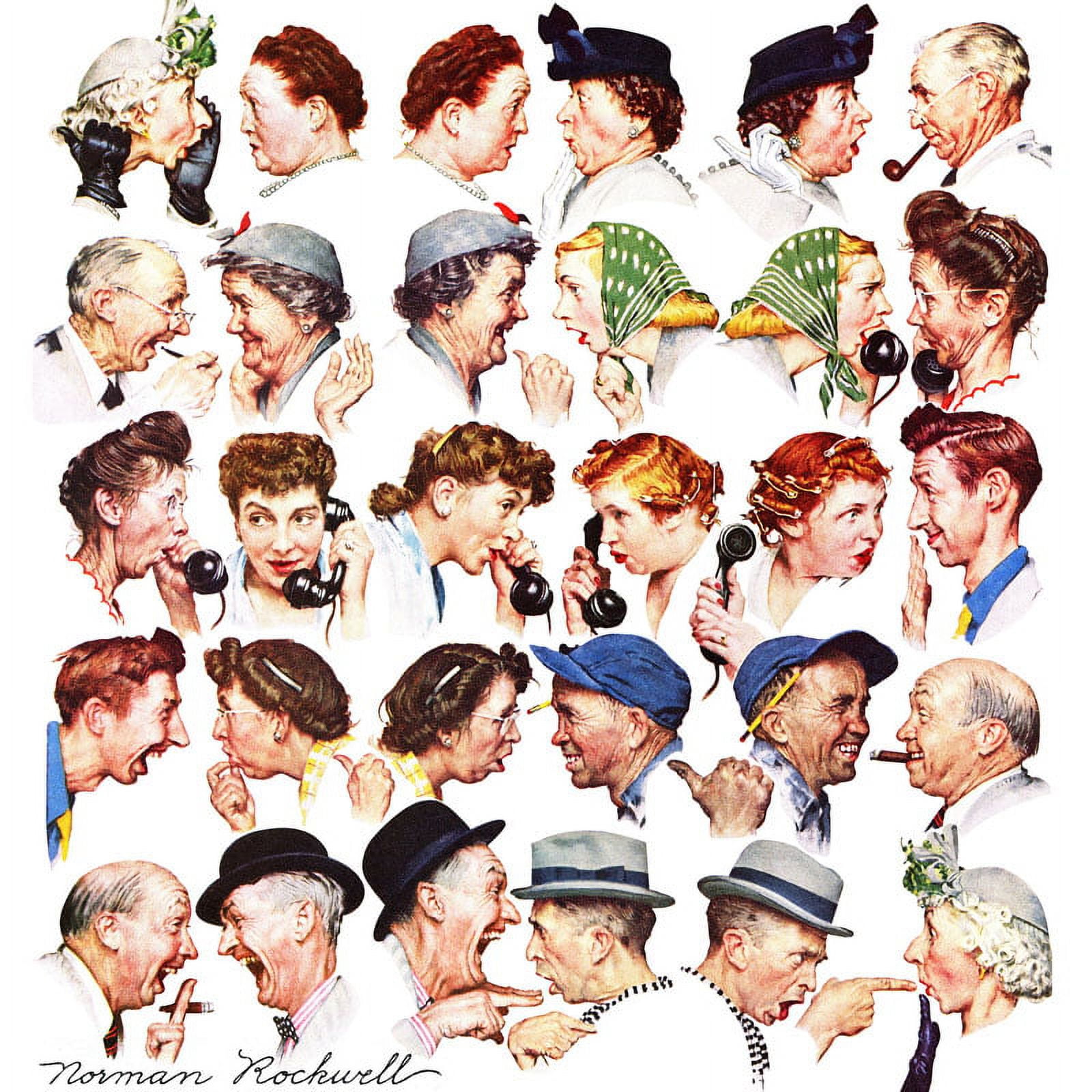 Marmont Hill Inc Marmont Hill - "Chain of Gossip" by Norman Rockwell Painting Print on Canvas