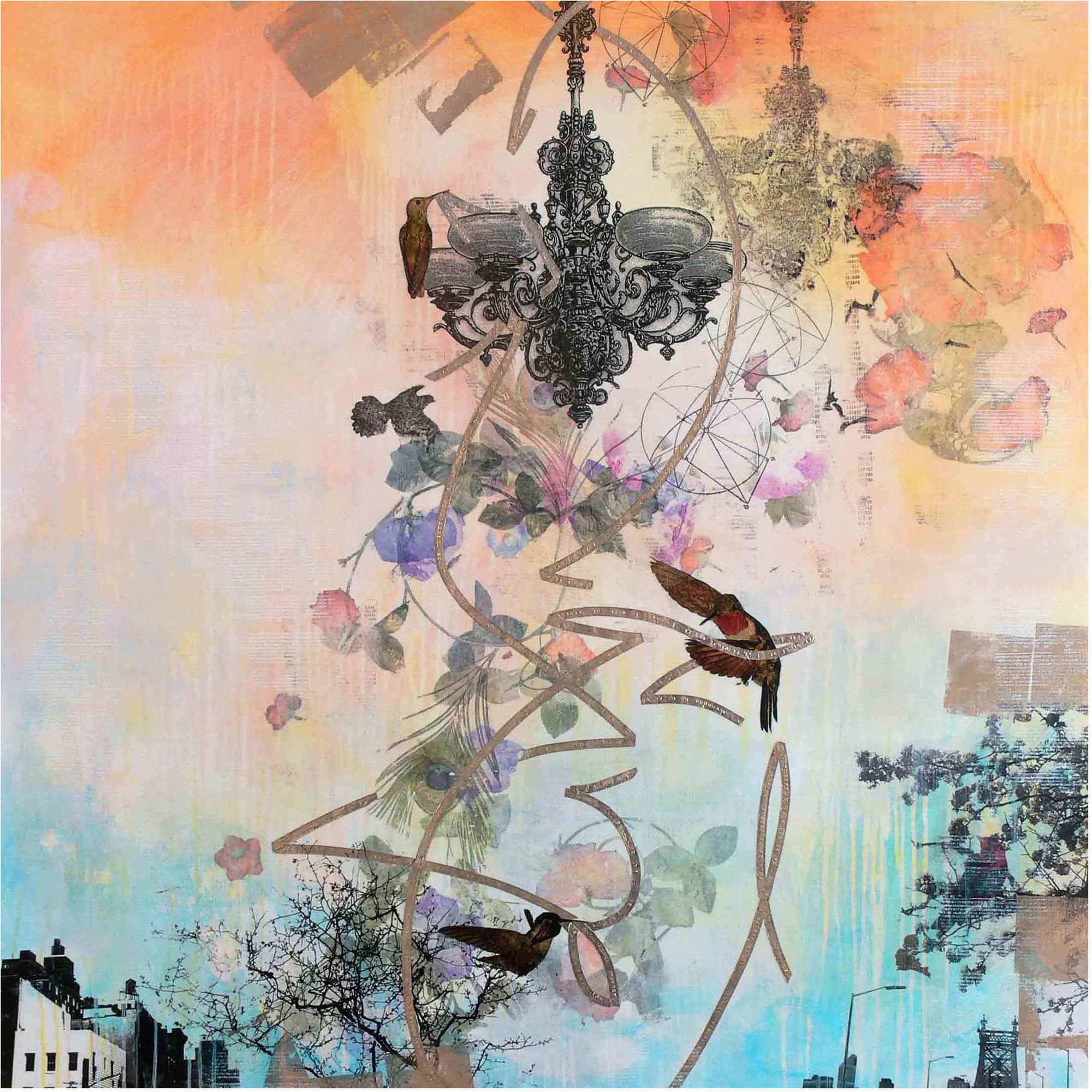 Marmont Hill "Chandelier" by Tracy Silva Barbosa Painting Print on Canvas