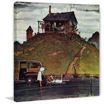 Marmont Hill "Changing a Flat" by Norman Rockwell Painting Print on Canvas