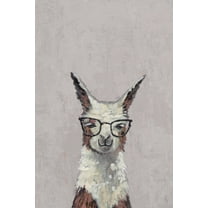 Marmont Hill Cheeky Smart Llama Canvas Wall Art