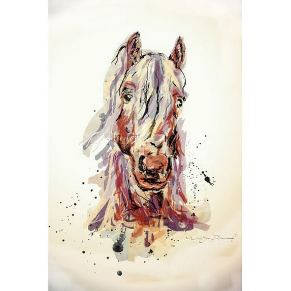 Marmont Hill "Cheval Sepia 1" by Marie-Eve Pharand Painting Print on Wrapped Canvas