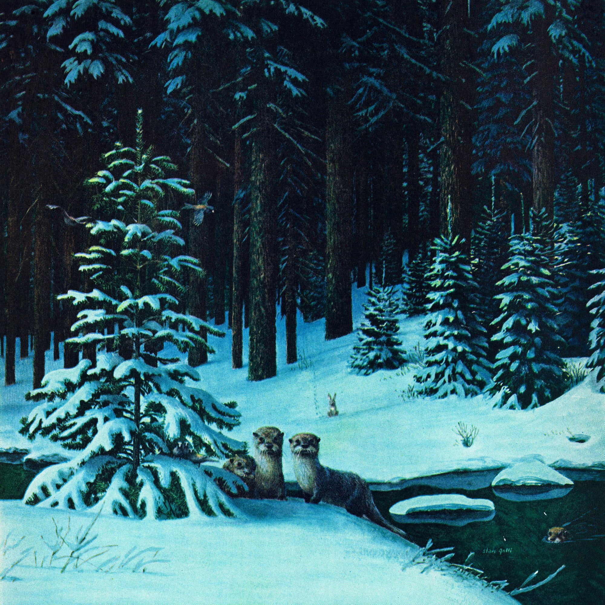 Marmont Hill "Christmas Forest" Painting Print on Wrapped Canvas