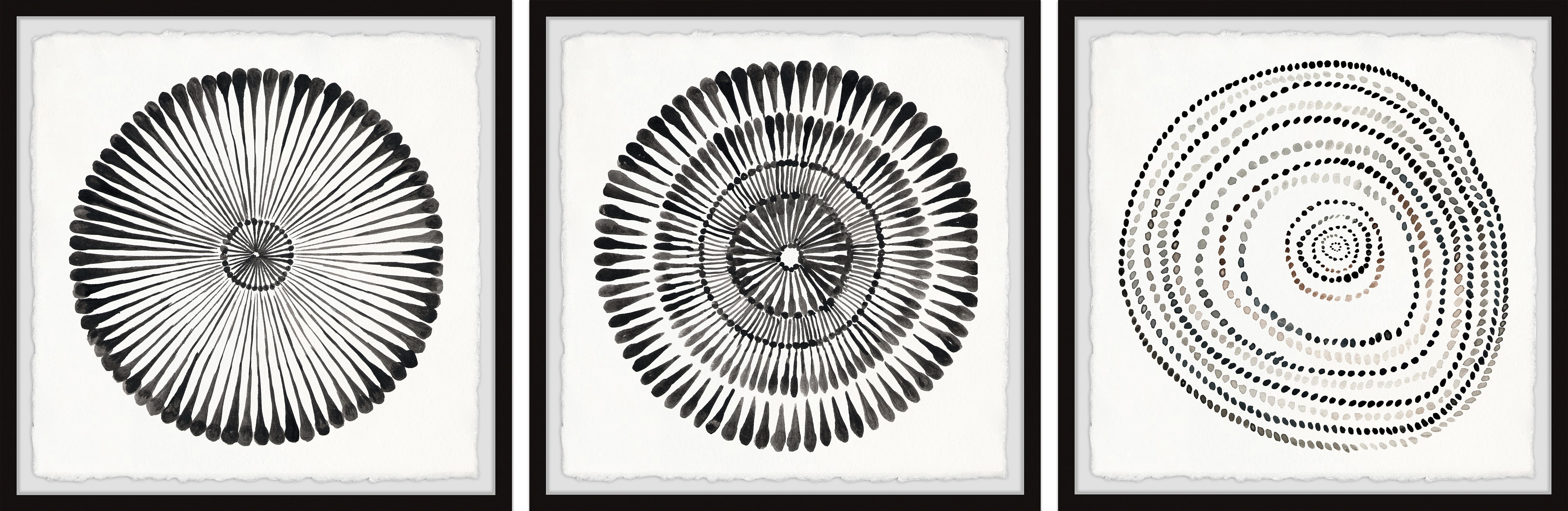 Marmont Hill Circle Bloom Triptych, Art Prints, 96.00" x 1.50"