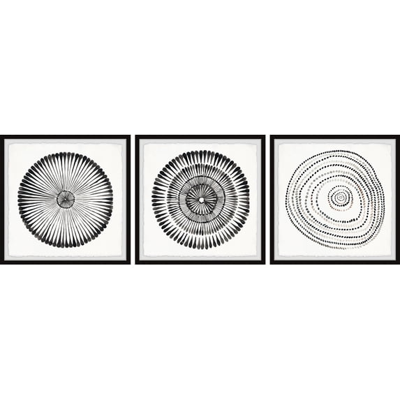 Marmont Hill Circle Bloom Triptych