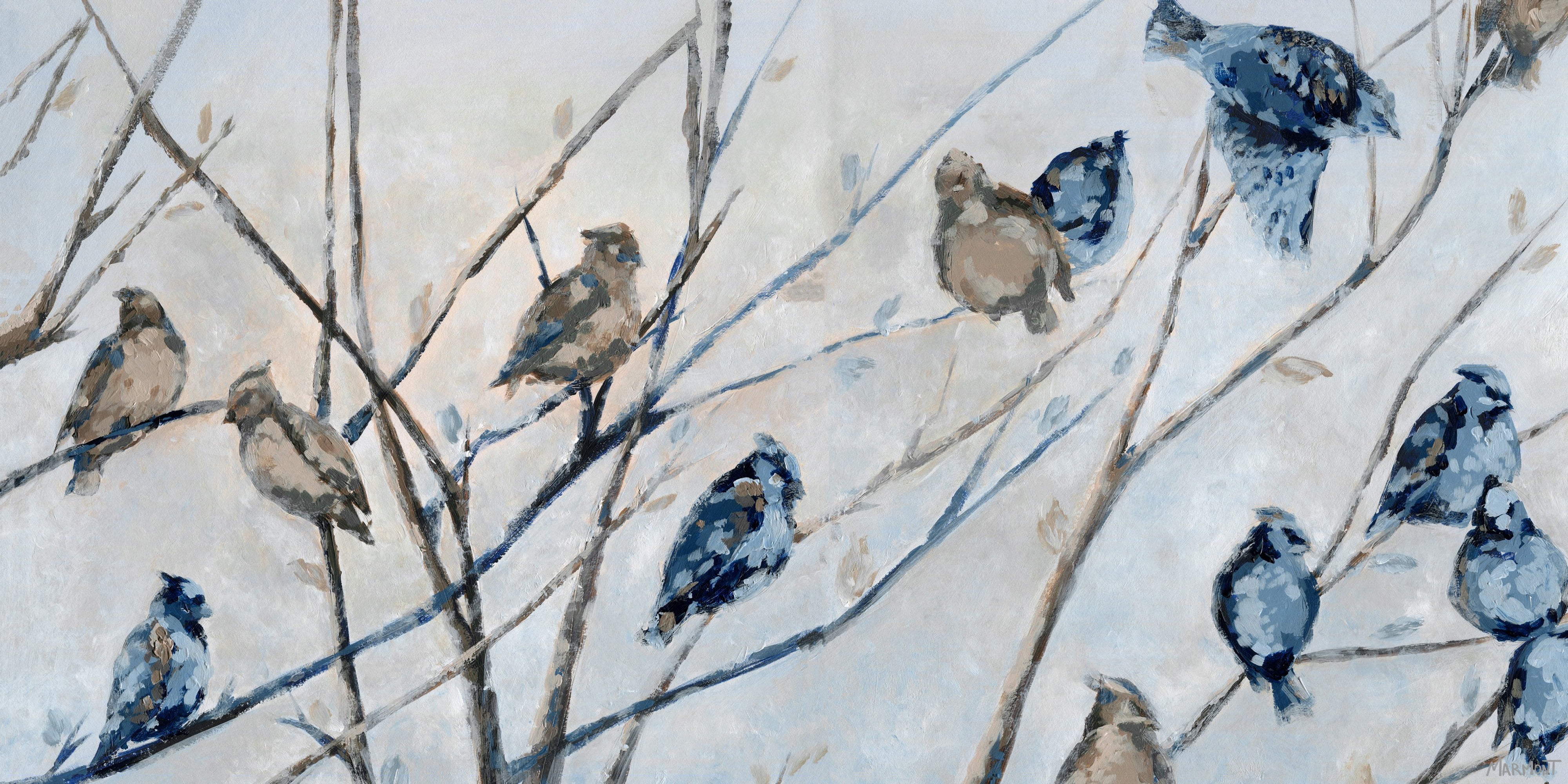 Marmont Hill Circle of Birds Canvas Wall Art