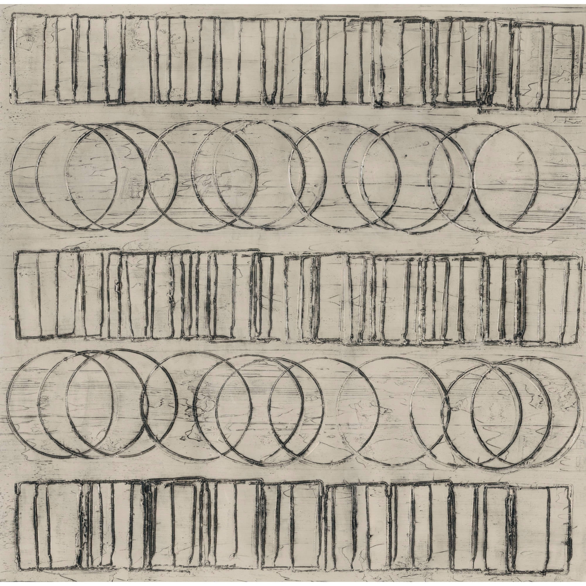 Marmont Hill "Circles & Squares" Painting Print on Wrapped Canvas